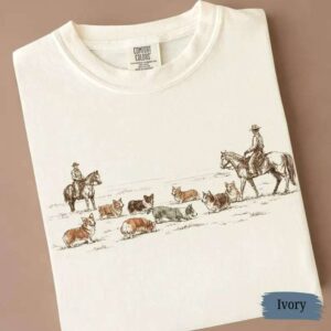 Western Corgi Roundup Shirt Country Sweatshirt